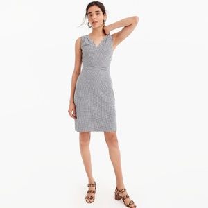 Black/ivory checkered Sleeveless sheath dress